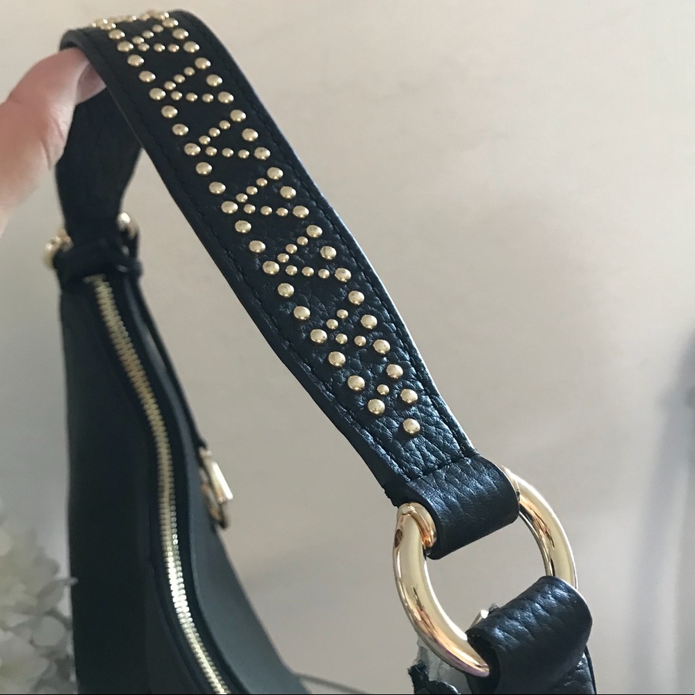 Michael Kors Lydia Black Shoulder Bag Purse - Picture 4 of 8